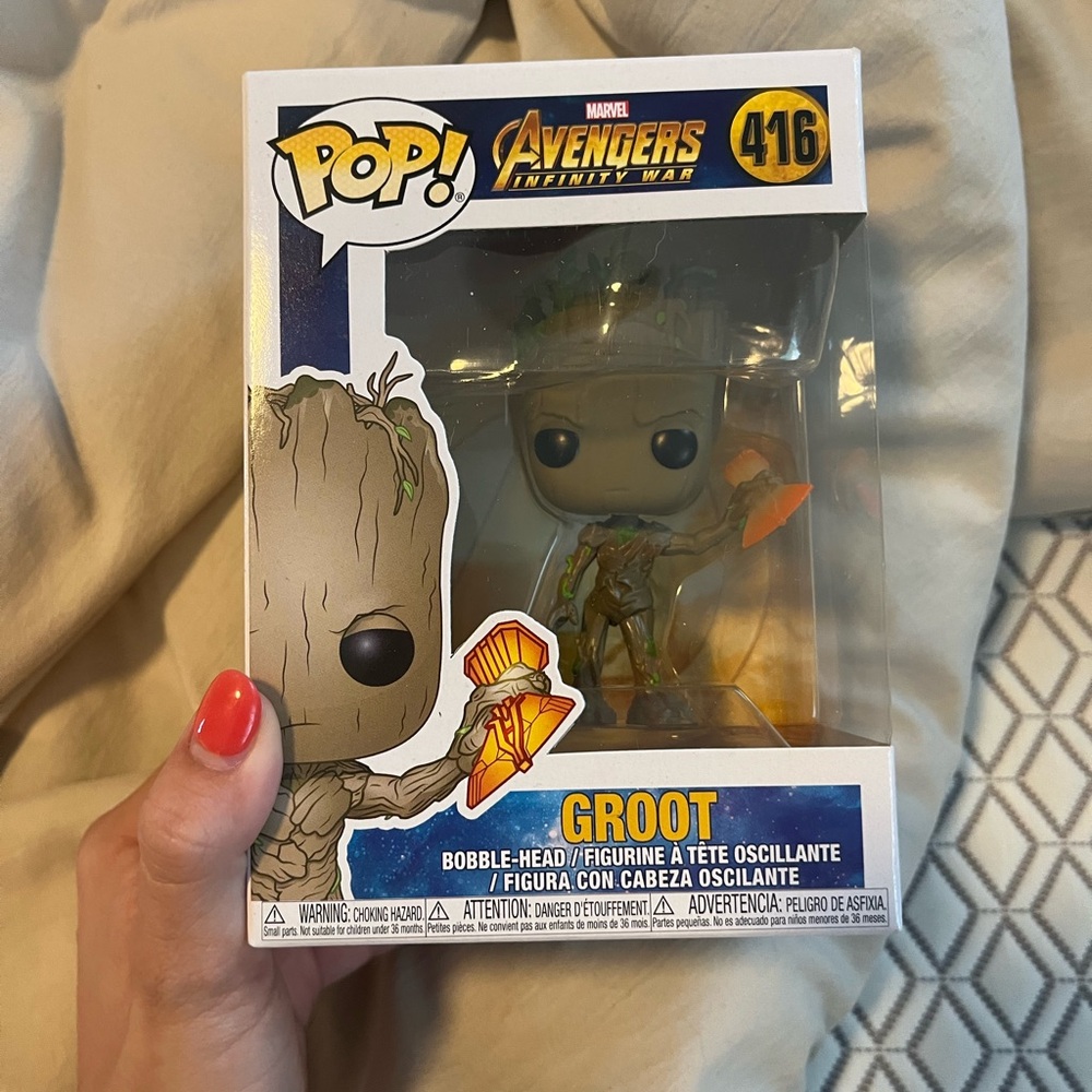 Funko Pop Groot Figure with Brown and Green Accents